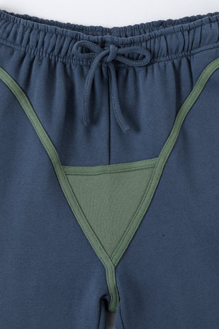 Bikini Bod Thong Long Shorts Blue/Green