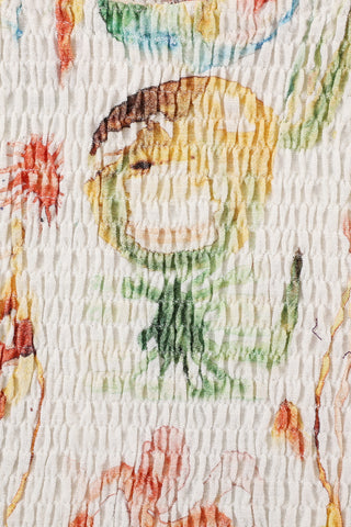 Smocked Blouse Soft Linen Nightmare Stains