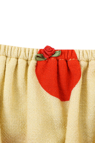 Soft Linen Cap Sleeve Bra Top Clown Dot
