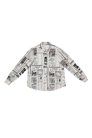 Boss Blouse Soft Linen White Pages