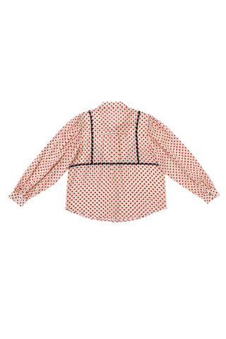 Silk Polka Dot Bikini Bod Blouse Red Polka Dot