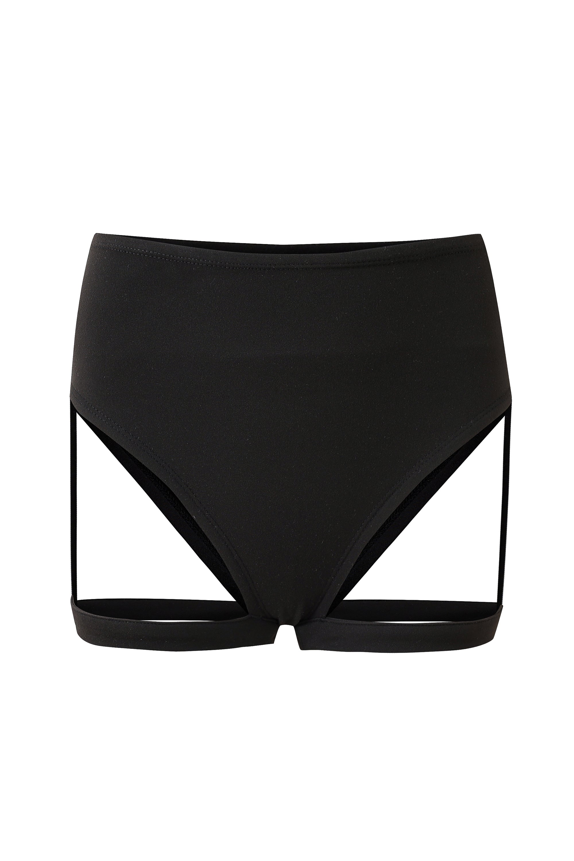 Black High Waist Garter Bikini Bottom Fashion Brand Company Black High Waist Garter Bikini Bottom Fashion Brand Company
