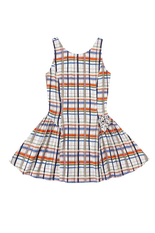 Barefoot Mini Dress Soft Linen Deck Chair Plaid
