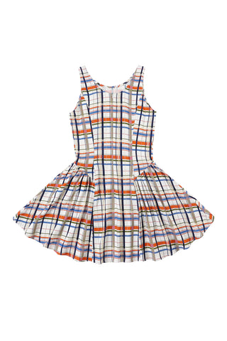 Barefoot Mini Dress Soft Linen Deck Chair Plaid