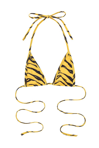 Triangle String Bikini Top Tiger Stripe