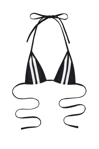 Sporty Spice Triangle String Bikini Top Black