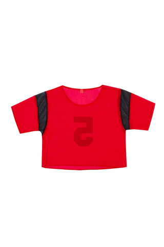 Sheer Football Tee Red/Black