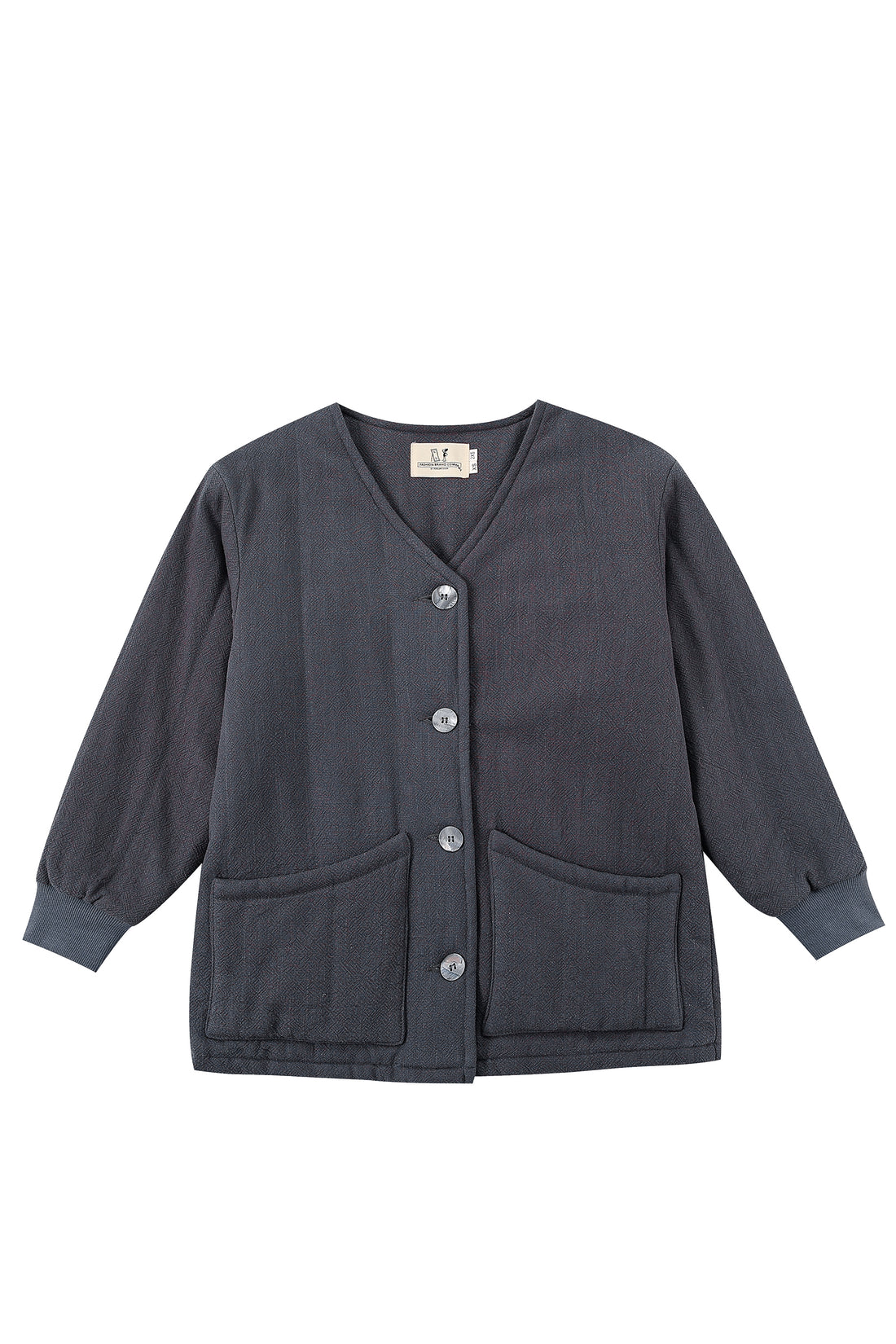 Survival Linen Quilted Jacket Charcoal