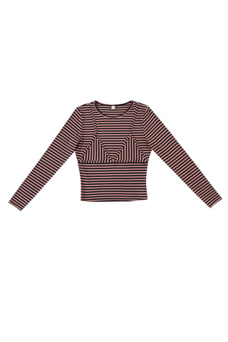 Long Sleeve Bikini Bod Pink Stripe