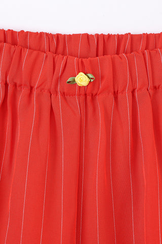 Tencel Stripe Bloomers Red