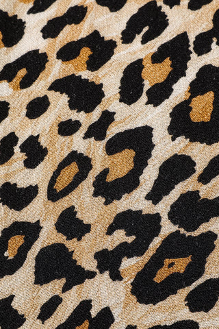 Resort Maxi Dress Soft Linen Leopard