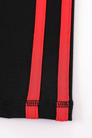 Sporty Yoga Pants Black/Red