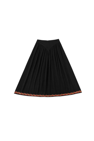 Park Linen Flaming Skirt Black