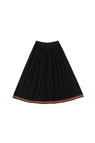 Park Linen Flaming Skirt Black