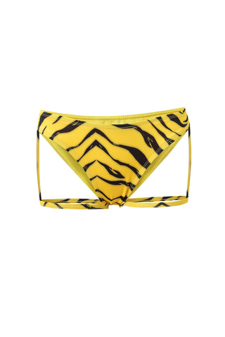 Low Rise Garter Bikini Bottom Tiger Stripe