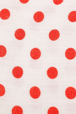 Park Skirt Soft Linen Red Polka Dot