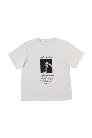 Unisex Cotton Tarot Reading Glenn Gazin Tee White