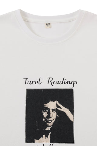 Unisex Cotton Tarot Reading Glenn Gazin Tee White