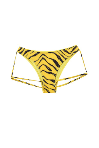 Low Rise Garter Bikini Bottom Tiger Stripe