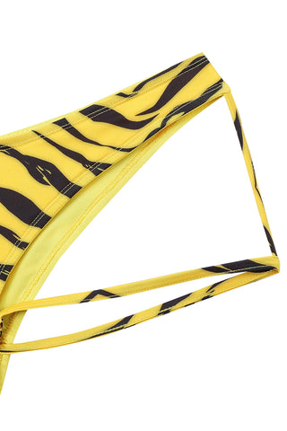 Low Rise Garter Bikini Bottom Tiger Stripe