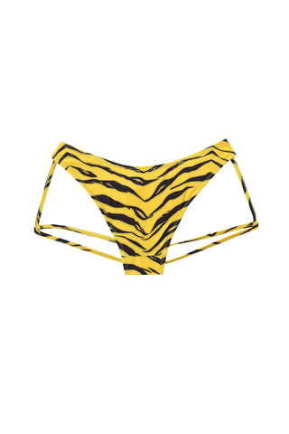 Low Rise Garter Bikini Bottom Tiger Stripe