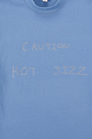 CAUTION HOT JIZZ Unisex T-Shirt Blue