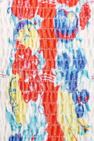 Smocked Blouse Soft Linen Fruity