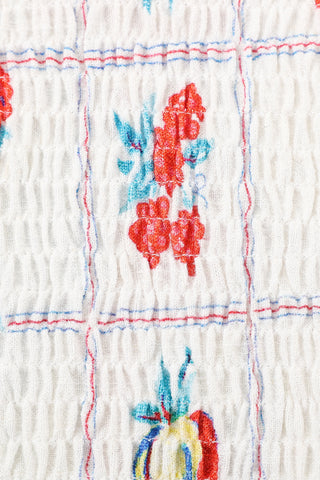 Smocked Blouse Soft Linen Fruity