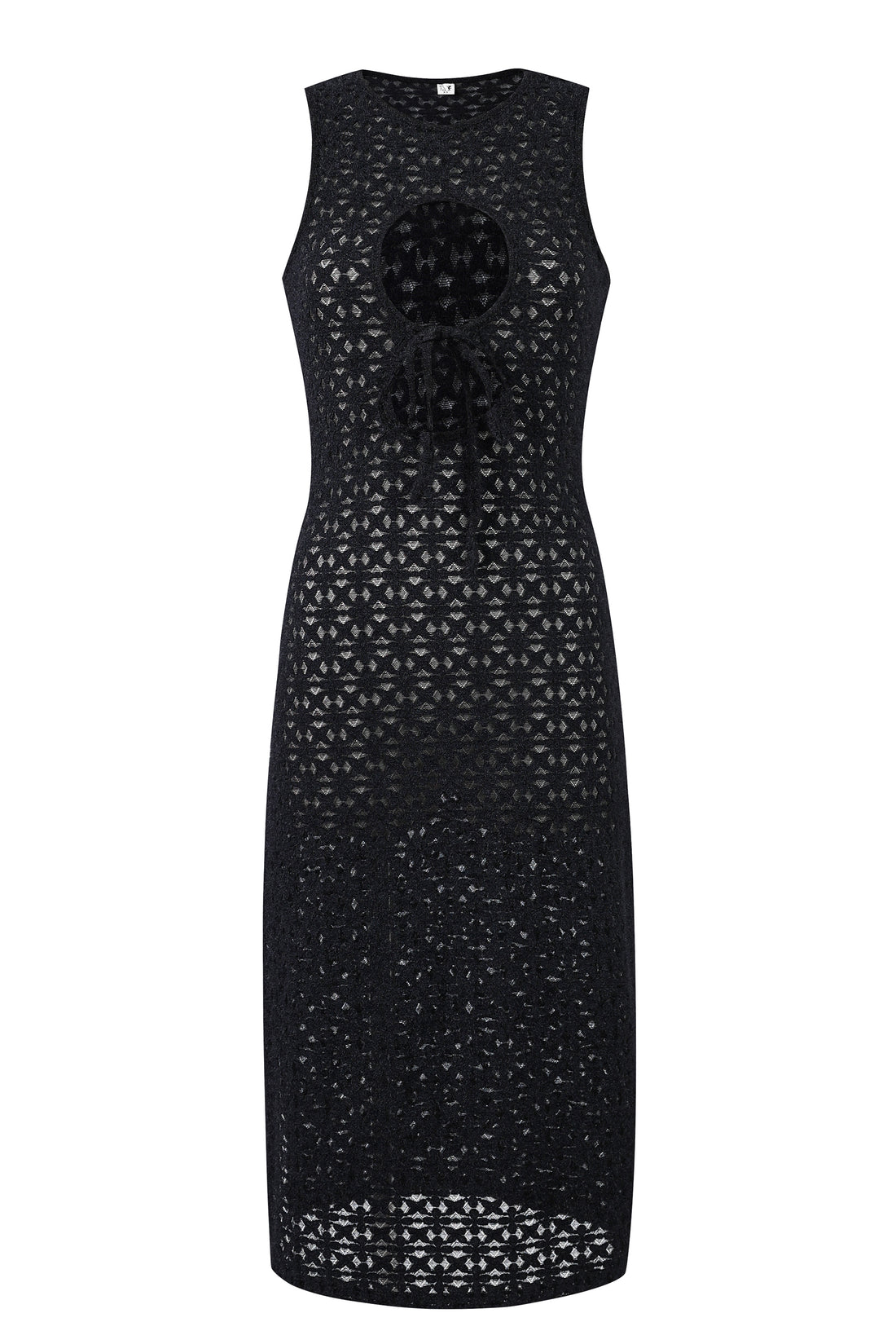 Hole-y Black Lace Midi Dress