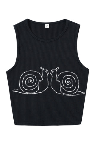 Kissing Snails Tencel Rib Tank