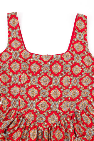 Trad Mistress Soft Linen Mini Dress Fancy Red Couch