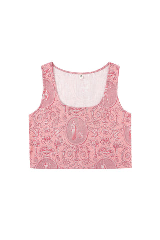 Scoop Crop Tank Soft Linen Women