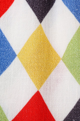 Harlequin Linen Mini Slip Skirt
