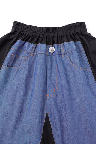 Black & Blue Jeans Skirt