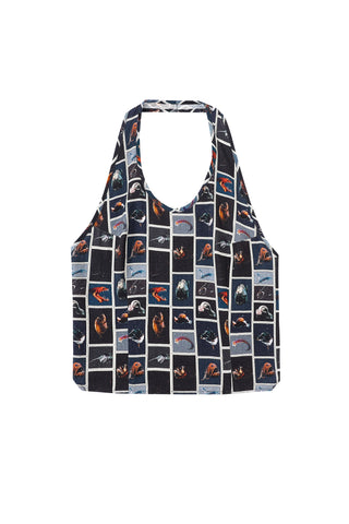 Soft Linen Backless Halter Top Cuter Fish