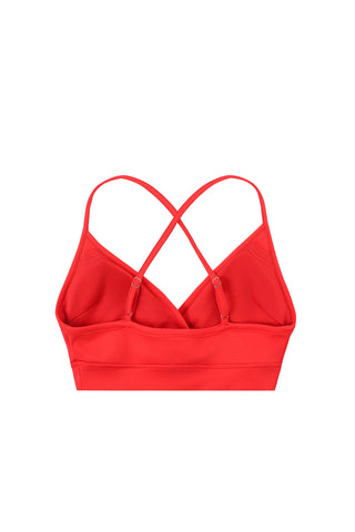 Crossback Yoga Bra Red