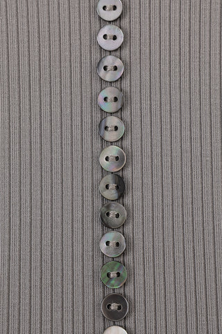 Tencel Rib Button Halter Top Gray