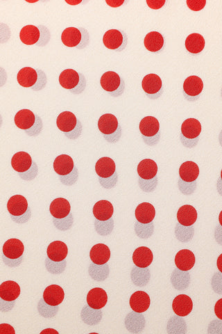 Silk Skirt Red Polka Dot