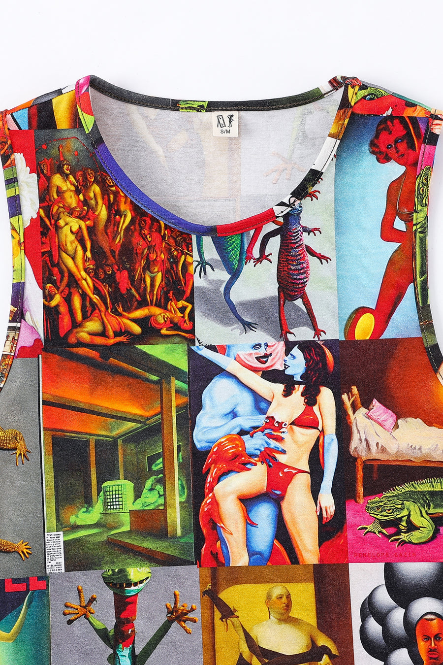 AI Collage Stretchy Crop Tank