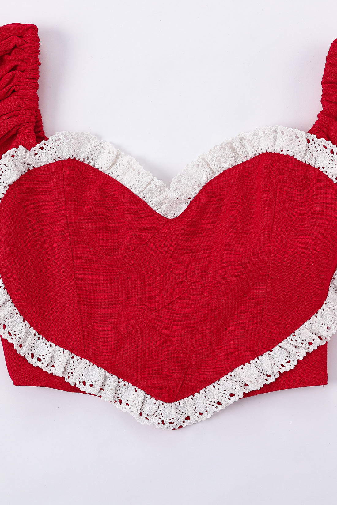 Valentine Puff Sleeve Crop Top