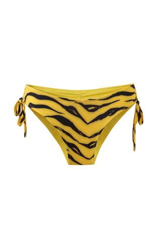 Scrunch Tie Bikini Bottoms Tiger Stripe