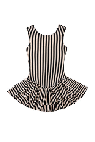 Cream Stripe Tencel/Wool Blend Mini Romper