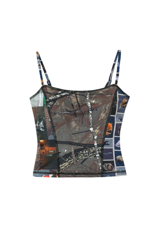 Scrap Patchwork Tankini Swim Top