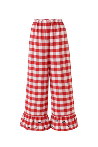 Ruined Picnic Ruffle Pantaloons Cotton Red Gingham