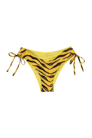 Scrunch Tie Bikini Bottoms Tiger Stripe