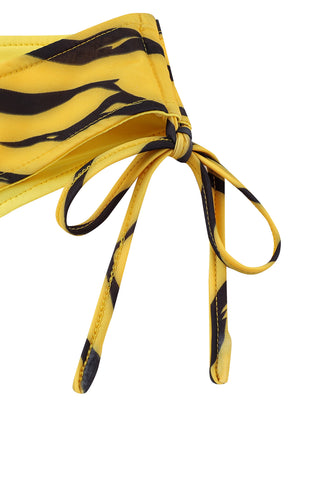 Scrunch Tie Bikini Bottoms Tiger Stripe