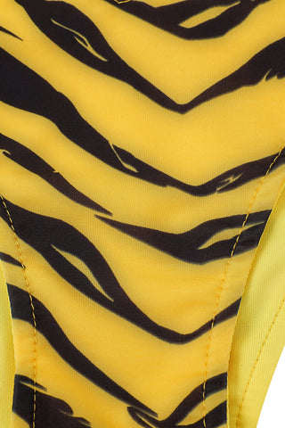 Scrunch Tie Bikini Bottoms Tiger Stripe