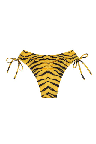 Scrunch Tie Bikini Bottoms Tiger Stripe