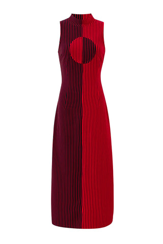 Red Stripe Maxi Dress