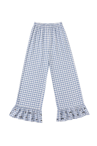 Ruined Picnic Ruffle Pantaloons Cotton Blue Gingham